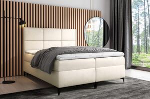 Dizajnová posteľ FIZA - 180x200, krémová + topper ZDARMA