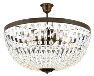 Orion DL 7-542/6-Krišt. luster na tyči ARILA 6xE27/60W/230V pr.60 cm hnedá/patina