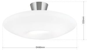 Orion DL 7-566/2 - Stropné svietidlo BLANC 2xE27/60W/230V pr. 49 cm matný chróm