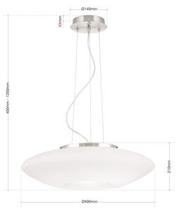 Orion HL 6-1559/2 - Luster na lanku BLANC 2xE27/60W/230V pr. 49 cm matný chróm