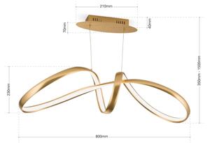 Orion HL 6-1663 - LED Stmievateľný luster na lanku CIRCUS LED/36W/230V zlatá