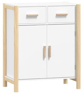 Komoda biela 62x38x75 cm spracované drevo