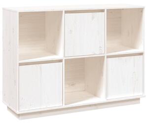 Komoda biela 110,5x35x80 cm borovicový masív