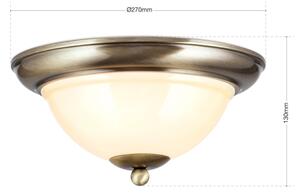 Orion DL 7-675/27-Stropné svietidlo AUSTRIAN OLD LAMP 2xE27/60W/230V bronz/béžová