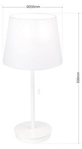 Orion LA 4-1205/1 - Stolná lampa s USB portom LUDWIG 1xE27/40W/230V biela