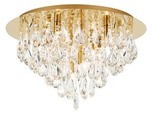 Orion DLU 2516/45-Krištáľové str. svietidlo CELESTE 6xG9/40W/230V pr. 45 cm zlatá