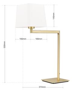 Orion LA 4-1209/1 - Stolná lampa CARLTON 1xE27/40W/230V biela/zlatá