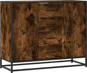 Komoda dymový dub 92x35x76 cm kompozitné drevo