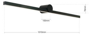 Orion Soff 3-585-LED Kúp. osvetlenie zrkadla BEAUTY LED/24W/230V 101cm IP54 čierna