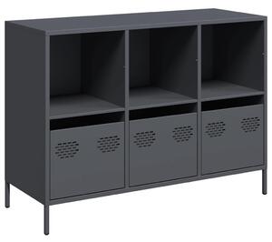 Komoda antracitová 101,5x39x73,5 cm oceľ valcovaná za studena