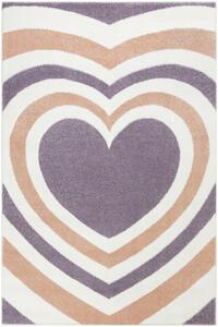 Koberec Lima M185A krémový / fialový