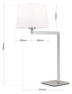 Orion LA 4-1209/1 - Stolná lampa CARLTON 1xE27/40W/230V biela/matný chróm