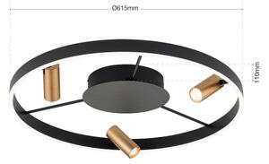 Orion DL 7-686/3-LED Stmievateľné stropné svietidlo BERLIN LED/50W/230V čierna/zlatá