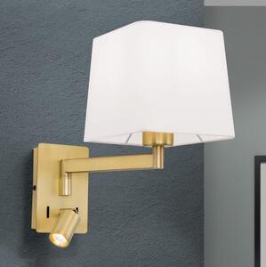 Orion WA 2-1469/1- LED Nástenná lampa CARLTON 1xE27/40W/230V + LED/3W biela/zlatá
