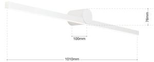 Orion Soff 3-585-LED Kúp. osvetlenie zrkadla BEAUTY LED/24W/230V 101cm IP54 biela