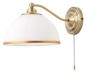 Orion WA 2-1371/1 - Nástenná lampa OLD LAMP 1xE27/40W/230V biela/mosadz