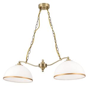Orion HL 6-1810/2 - Luster na reťazi OLD LAMP 2xE27/40W/230V biela/mosadz