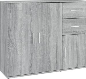Komoda sivá sonoma 91x29,5x75 cm spracované drevo