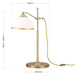 Orion LA 4-1213/1 - Stolná lampa OLD LAMP 1xE27/40W/230V biela/mosadz