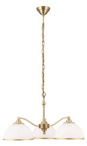 Orion LU 1838/3 - Luster na reťazi OLD LAMP 3xE27/40W/230V biela/mosadz