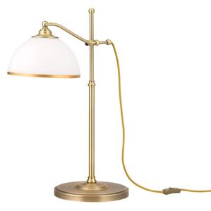 Orion LA 4-1213/1 - Stolná lampa OLD LAMP 1xE27/40W/230V biela/mosadz