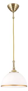 Orion HL 6-1808/1 - Luster na lanku OLD LAMP 1xE27/40W/230V biela/mosadz