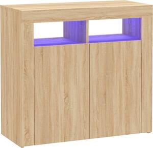 Komoda s LED svetlami dub sonoma 80x35x75 cm