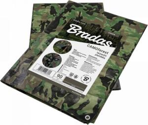 Maskovacia plachta 1,5 x 2,4 m - camoforest, 90, Bradas