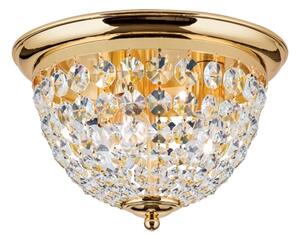 Orion DLU 1840/35-Krištáľové str. svietidlo PLAFOND 3xE27/40W/230V pr.35 cm zlatá
