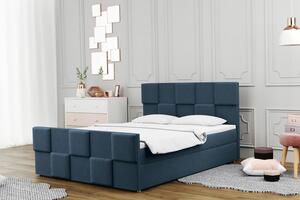 Boxspringová posteľ MARGARETA - 160x200, modrá