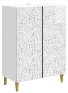 Servírovacia skriňa Biela s vysokým leskom 66 x 34,5 x 90 cm