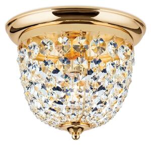 Orion DLU 1840/26-Krištáľové str. svietidlo PLAFOND 1xE27/40W/230V pr.26 cm zlatá