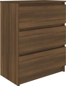 Komoda hnedý dub 60x35x76 cm spracované drevo