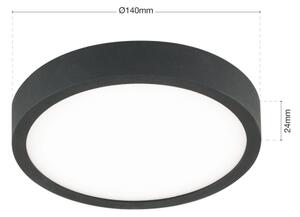 Orion DL 7-657/14 - LED Stropné svietidlo BULLY LED/12W/230V pr. 14 cm čierna