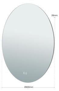 Orion 13-398/60 - LED Zrkadlo s podsvietením FOCUS LED/25W/230V pr. 60 cm IP44