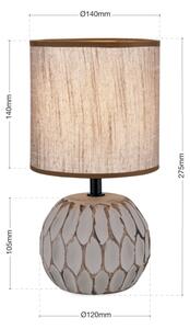 Orion LA 4-1224/1 - Stolná lampa PINIA 1xE14/25W/230V keramika béžová/šedá