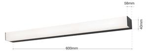 Orion Soff 3-587 - LED Osvetlenie zrkadla HORIZON LED/12W/230V 60 cm IP44 čierna