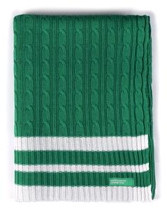 Zelená pletená deka United Colors of Benetton 100 Pletený úplet / 140 x 190 cm