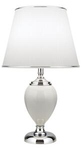 Orion LA 4-1229 - Stolná lampa OVUM 1xE27/40W/230V 48 cm keramika biela/chróm