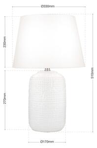 Orion LA 4-1227 - Stolná lampa CORAL 1xE27/40W/230V keramika/biela