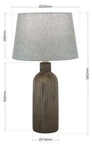 Orion LA 4-1226 - Stolná lampa ORCHID 1xE27/40W/230V keramika hnedá/šedá