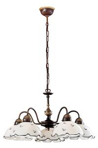 Kolarz 731.85.17 - Luster na reťazi NONNA 5xE27/75W/230V modrá