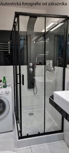 Sprchovací kút MAXMAX Rea PUNTO 90x90 cm - čierny