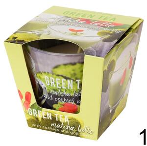 Green tea Matcha Latte (cookies and goji berry) 115g 61196ML - Sviečka voňavá v skle