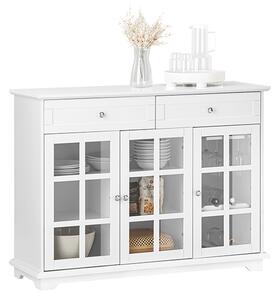 SoBuy FSB77-W Kuchynská linka Kuchynský ostrov Komoda Bufet Barový stôl Jedálenský stôl Bufet Biela WD 119x90x40cm