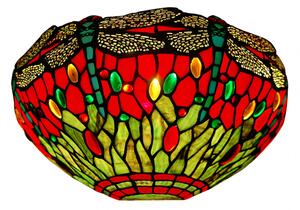Nástenná vitrážová lampa Tiffany H18*W35.5*D18 cm DRAGONFLY R