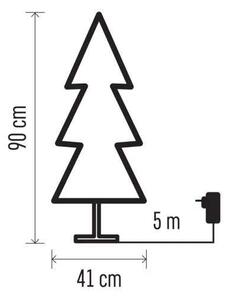 LED vianočný stromček Emos 90 cm vnútorný / časovač / studená biela