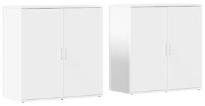 Komody 2 ks biele 79x38x80 cm kompozitné drevo