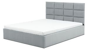 Čalúnená posteľ TORES s matracom rozmer 160x200 cm Svetlosivá