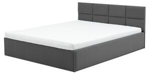 Čalúnená posteľ MONOS s matracom rozmer 160x200 cm Tmavosivá
